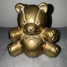 Vintage Brass Teddy Bear