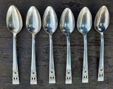Set 6 silver plated teaspoons