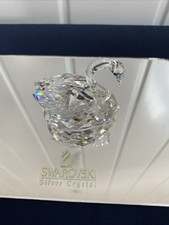 Vintage Swarovski Crystal Swan Figure 40mm