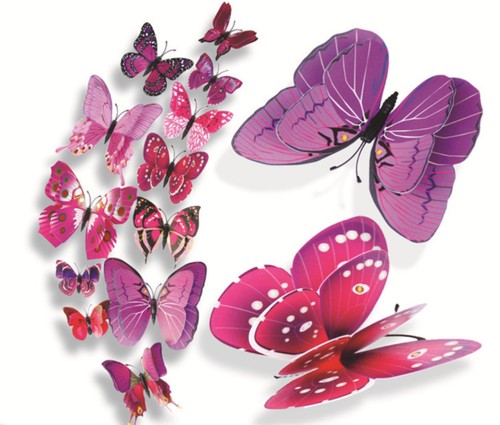 New 12pcs butterfly wall - new, 3d