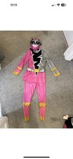 Official Girls Pink Power Ranger Dino Charge Costume Age 7-8 Years see pics