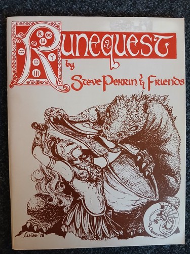 1st print runequest rulebook - print,