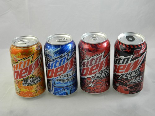 Mountain dew mtn can - dew,