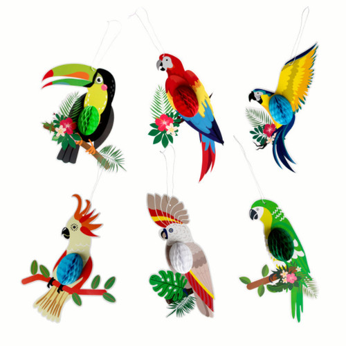 Honeycomb paper parrot bird - paper,