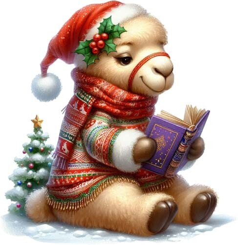 Colour christmas camel - christmas,