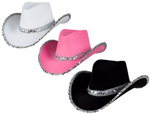 Sequin cowboy hat ladies wild - hat,