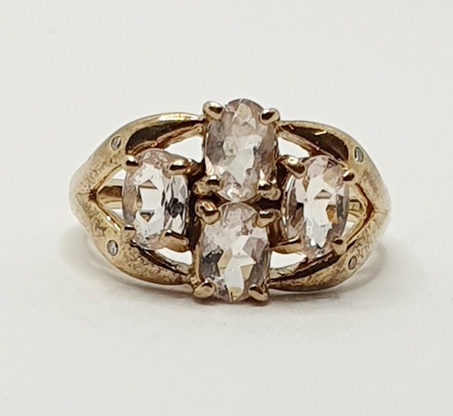 9ct gold pink morganite - 9ct,