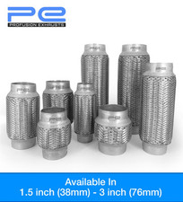 Exhaust Weld On 38mm ID – 76mm ID Flexible Joint Repair Flexi Pipe tube Flex