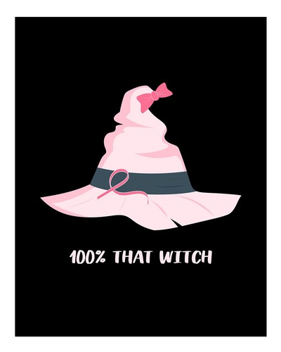 Charming witch hat wall art - witch,