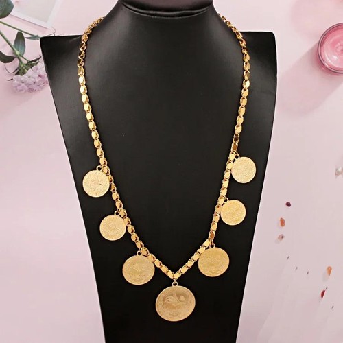 Turkish coin necklace gold - turkish,