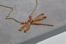Lalique Libellule Amber Necklace