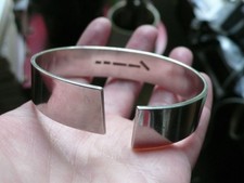 Heavy Modernist Vintage Frits Heiring Sorensen Danish Silver Bangle