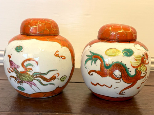 Pair vintage chinese - chinese, dragon