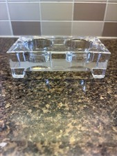 Villeroy & Boch Glass Domino Votive Tea light Double Candle Holder Minor Damage