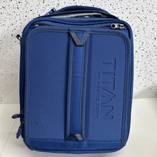 Titan Expandable Lunch Bag With Lunchbox Ice Packs Insulated Blue Marked/damaged