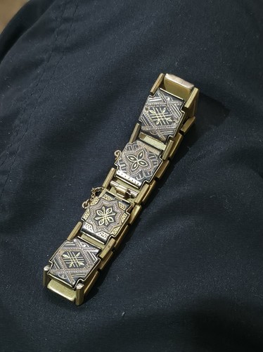 Vintage toledo damascene link - damascene,