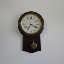 Towcester Clock Works Co. Acctim Wooden Wall Clock With Pendulum Fully Working 