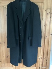Men's Smart Black Overcoat