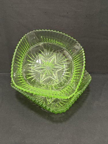 Vintage green glass square - vintage,
