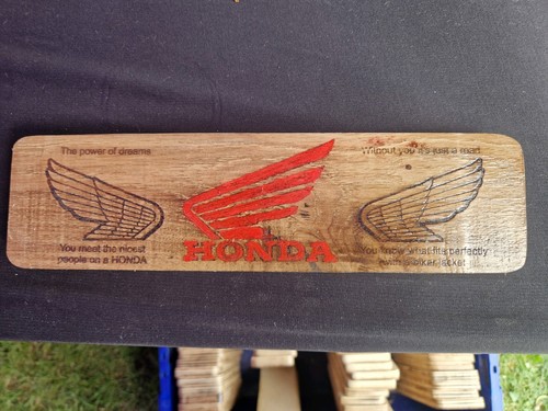 Honda motorcycle wooden biker - honda,