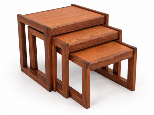 Mid century teak nest 3 - century, of