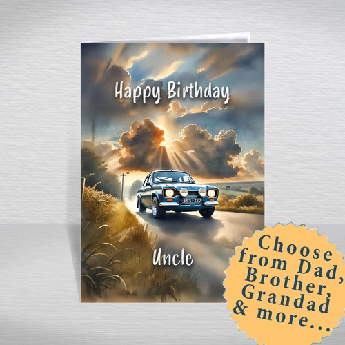 Ford escort mk1 birthday card - escort,