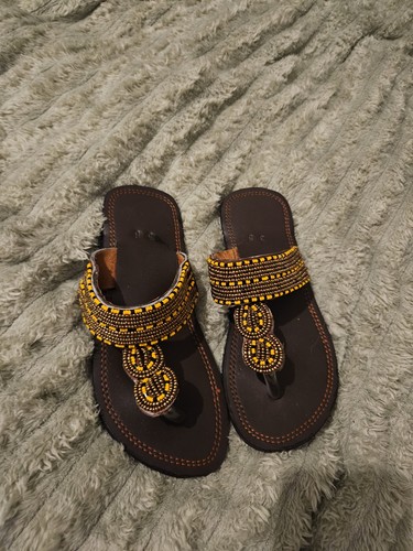 Maasai beaded sandals ladies - maasai,