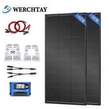 400W Solar Panel Kit 12V with Mounting Brackets Controller Caravan RV Camper Van