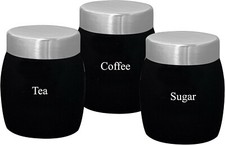 3pc Canister Set Tea Coffee