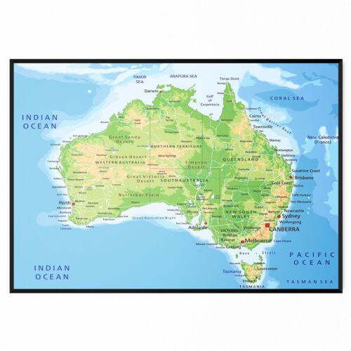 Map australia education - map, of