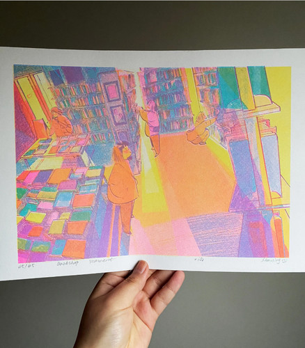 Riso prints risograph - -,