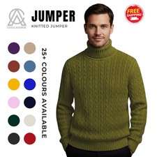 Mens Turtle Polo Neck Jumper