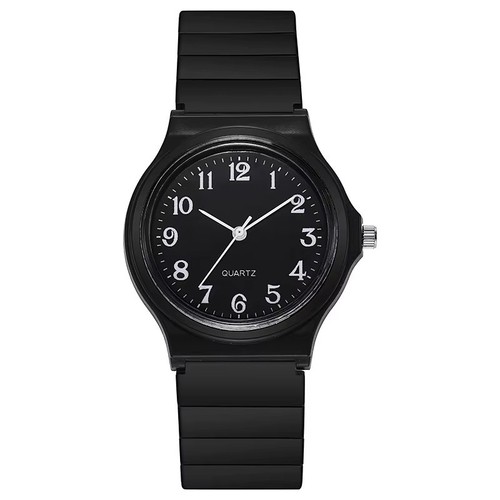 Unisex black quartz watch - black,