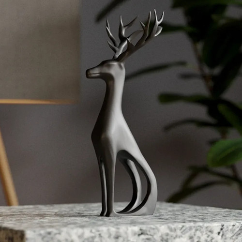 Elegant deer sculpture - deer,