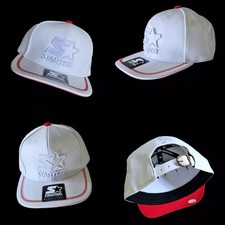 Starter Black Label  Mens White Bronx Cap One Size Adjustable Strap ST413