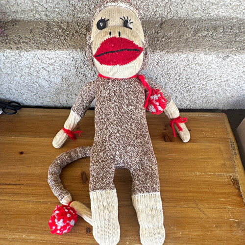 Handmade sock monkey plush - handmade,