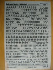 .1 x Letraset Upp/Low & Num