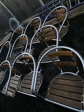 Aluminium &wood Cafe ,Patio chairs, Aluminium Stacking  X10+2