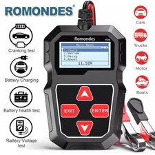 Romondes BT200 12V Car Battery Tester Cranking Alternator Analyzer 100-2000 CCA