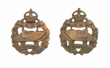 Tank Corps Collar Badges Pair