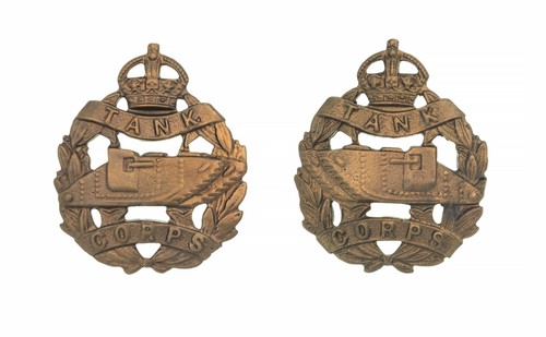 Tank corps collar - corps, pair
