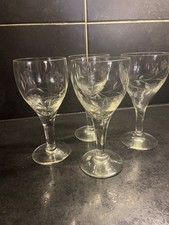 Four Vintage Cut Glass wine