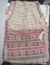 Old Antique Traditional Folk Art Embroidered Apron