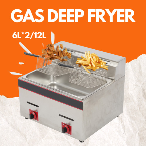 Commercial gas fryer lpg - gas,