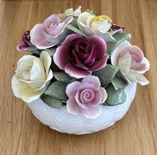 Crown Staffordshire Bone China Rose Floral Arrangement