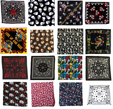 Halloween Gothic Skull Roses Biker Flame Unisex Pirate Bandana Head Neck Scarf