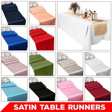 Satin Table Runner Polyester Cloth Party Dining Table Setting Runners 28cmx274cm