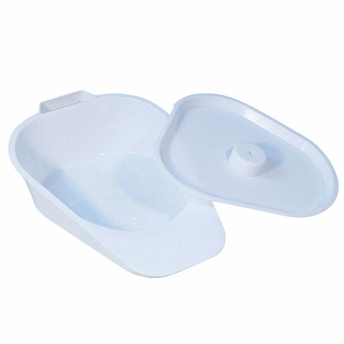 Slipper bedpan with - bedpan, lid