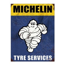 Metal Tin Sign Plaque Michelin