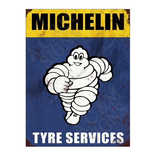 Metal tin sign - tin, plaque